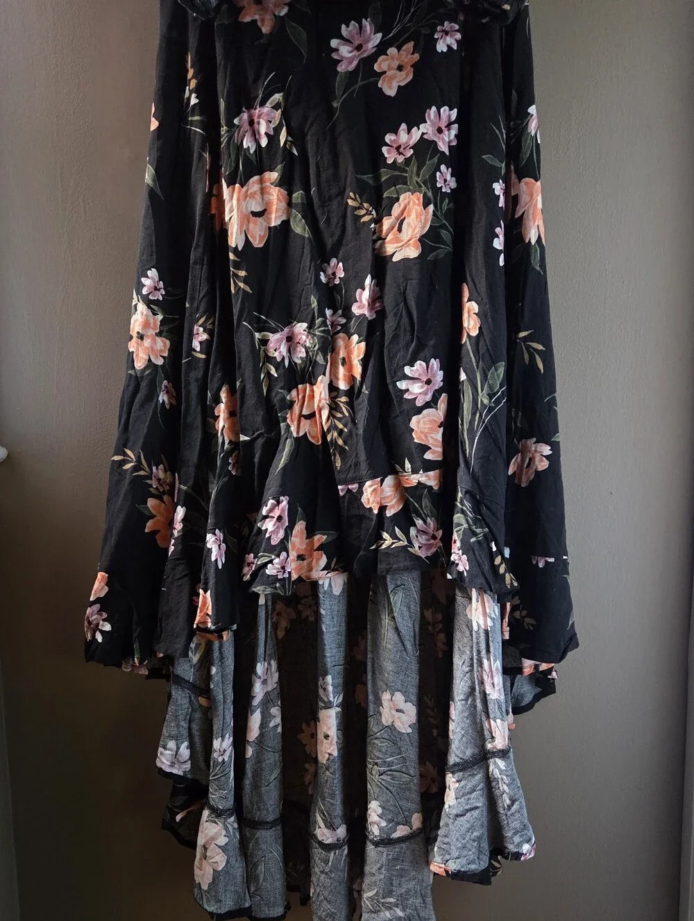 Black Floral Matching Set